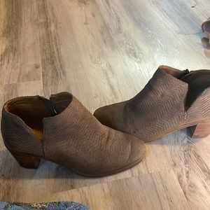 Lucky brand boots with a 2 inch heel suede leather